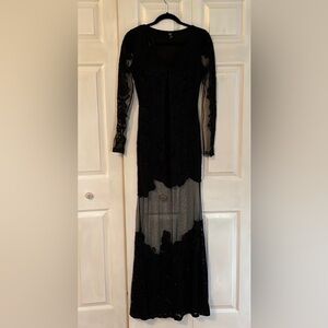 Windsor Black Long Sleeve Lace Dress